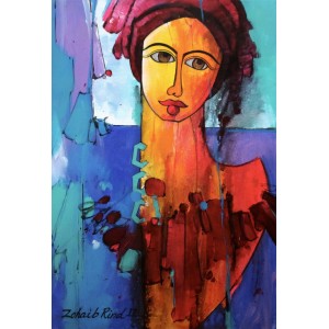 Zohaib Rind, 10 x 15 Inch, Acrylic on Canvas, Figurative Painting, AC-ZR-105